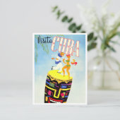 Bezoek het briefkaart van het klassieke Cubaanse r (Staand voorkant)