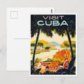 Bezoek het briefkaart van het klassieke Cubaanse r (Voorkant / Achterkant)