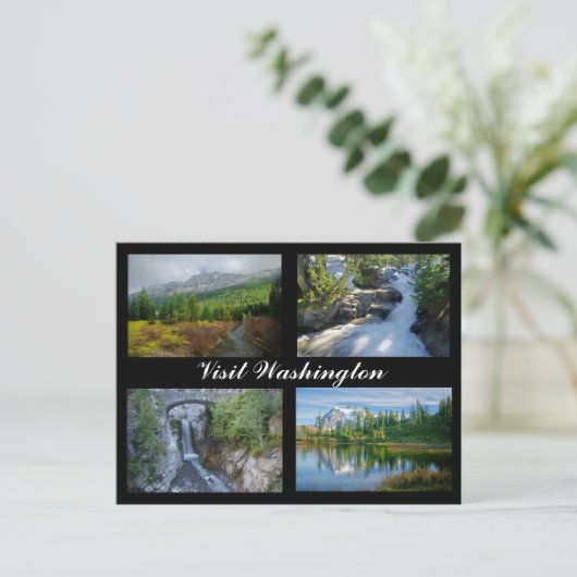 Bezoek het briefkaart van Washington (Staand voorkant)