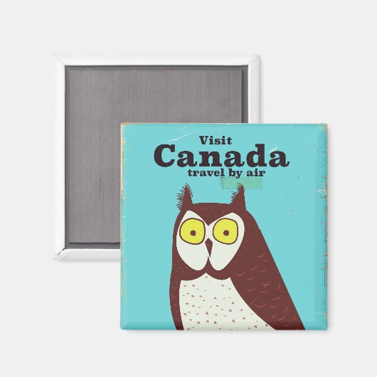 Bezoek het Canada Owl poster Magneet (Voorkant / Achterkant)