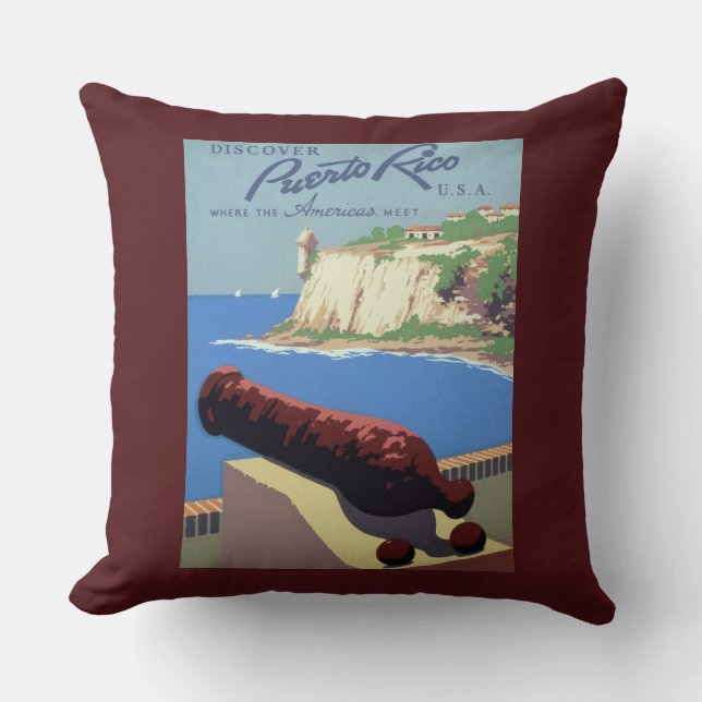 Bezoek het fort El Morro, Puerto Rico, het oude Sa Kussen (Voorkant)