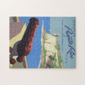 Bezoek het fort El Morro, Puerto Rico, het oude Sa Legpuzzel (Horizontaal)