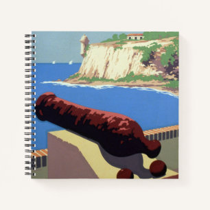 Bezoek het fort El Morro, Puerto Rico, het oude Sa Notitieboek