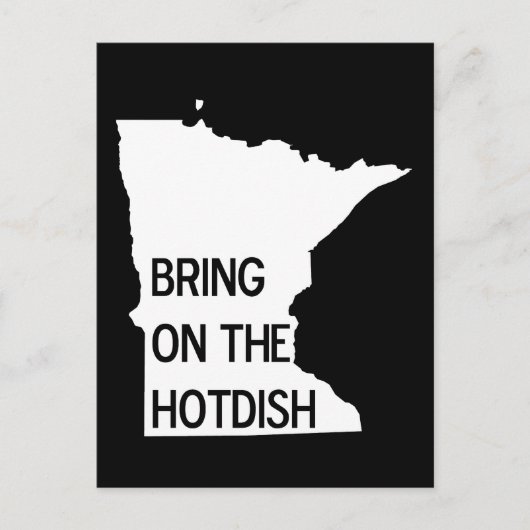 Bezoek het Hotdish Funny Minnesota Briefkaart (Voorkant)