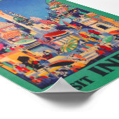 Bezoek het Indiase Poster voor Vintage Travel (Hoek)