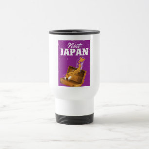 Bezoek het Japanse vintage-poster Reisbeker