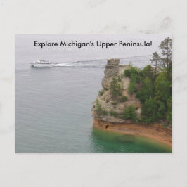 Bezoek het kasteel van Miners op het Michigan-schi Briefkaart