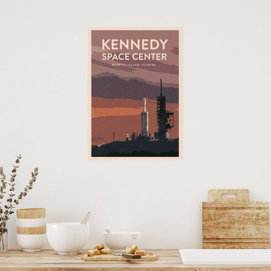Bezoek het Kennedy Space Center Poster (Keuken)