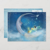 Bezoek het Moon-Briefkaart Briefkaart (Voorkant / Achterkant)