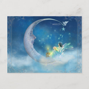 Bezoek het Moon-Briefkaart Briefkaart