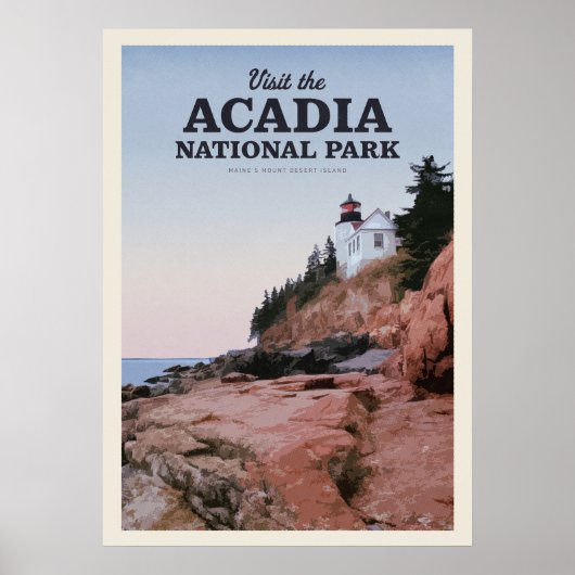 Bezoek het nationaal park van Acadia Poster (Voorkant)