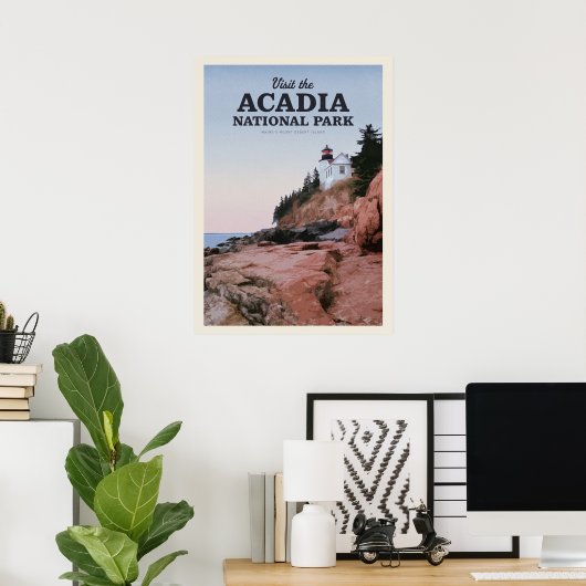 Bezoek het nationaal park van Acadia Poster (Thuiskantoor)