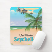 Bezoek het Paradijs! Seychellen reisposter Muismat (Met muis)