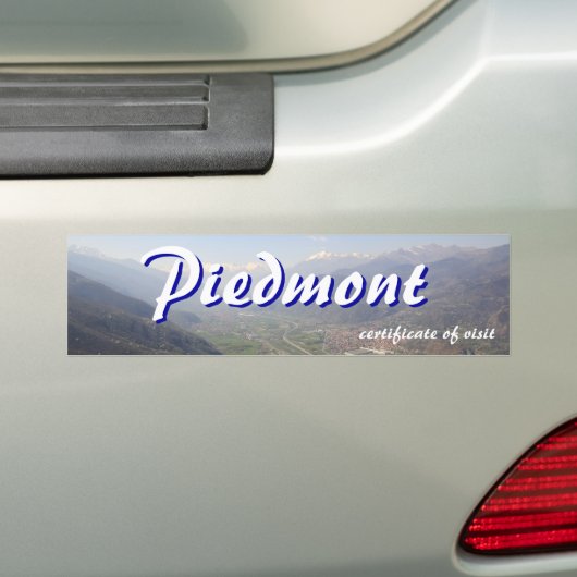 Bezoek het Piemonte-certificaat Bumpersticker (Op auto)