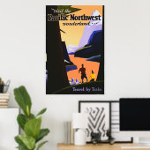 Bezoek het Poster van de Pacific Northwest Wonderl (Thuiskantoor)