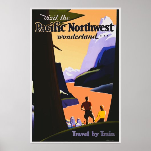 Bezoek het Poster van de Pacific Northwest Wonderl (Voorkant)