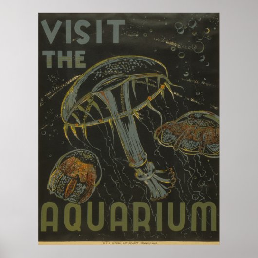 Bezoek het  Poster van WPA van Aquarium (Voorkant)