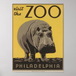 Bezoek het Poster van Zoo Philadelphia WPA