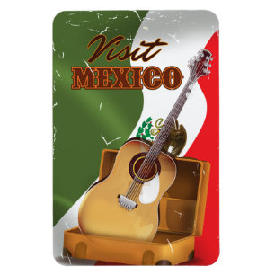 Bezoek het poster voor het reizen naar Mexico vint Magneet