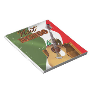 Bezoek het poster voor het reizen naar Mexico vint Notitieblok