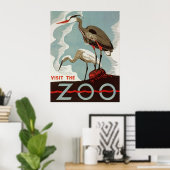 Bezoek het Poster voor toerisme in de dierentuin (Thuiskantoor)