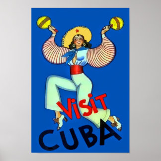 Bezoek het Poster voor Vintage Travel op Cuba