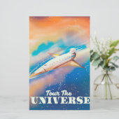 Bezoek het ruimteschip Universe Briefpapier (Staand voorkant)
