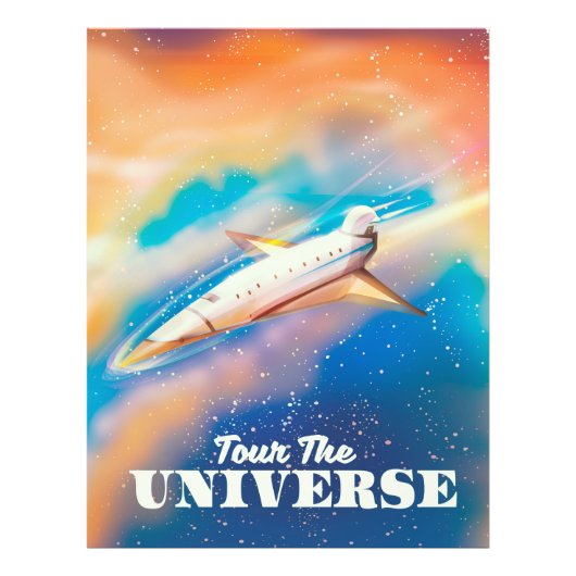 Bezoek het ruimteschip Universe Foto Afdruk (Voorkant)