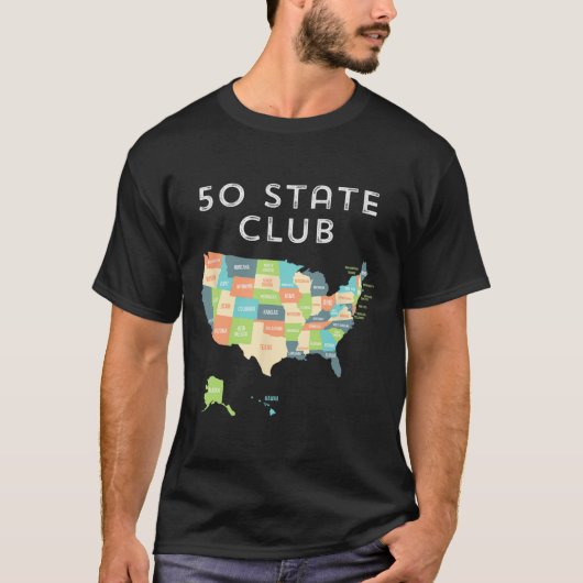 Bezoek het Shirt van alle 50 staten (Voorkant)