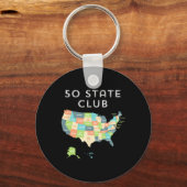 Bezoek het Shirt van alle 50 staten Sleutelhanger (Voorkant)