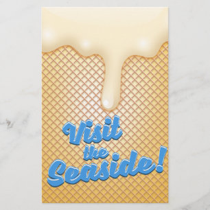 Bezoek het strand briefpapier