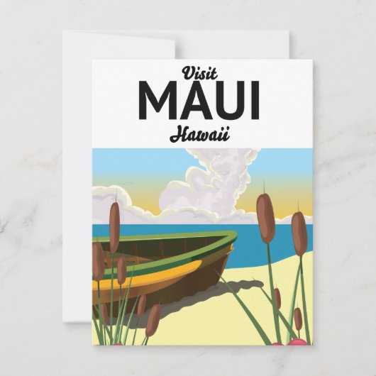 Bezoek het toeristische poster van Maui Hawaii (Voorkant)