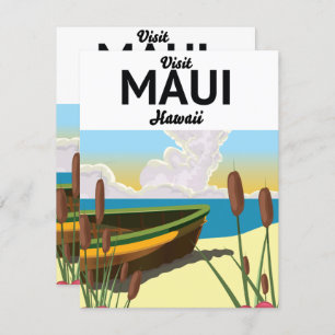 Bezoek het toeristische poster van Maui Hawaii
