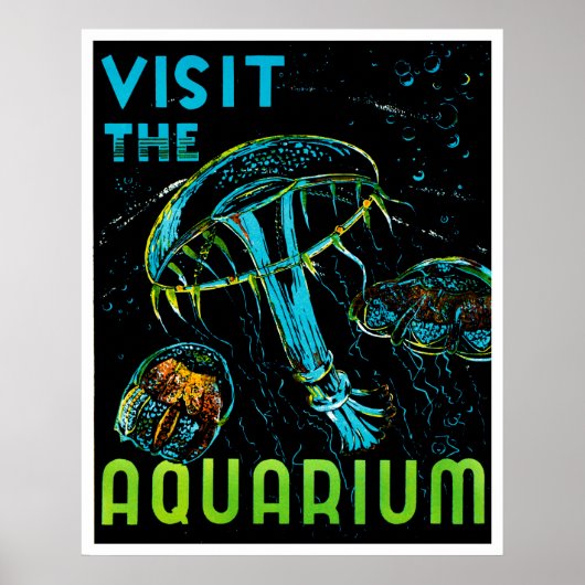 Bezoek het WPA van Aquarium Poster (Voorkant)