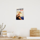 Bezoek Holland per spoor Poster van het vintage-ta (Keuken)