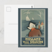  Bezoek Holland Retro Tourism Travel Briefkaart (Voorkant / Achterkant)