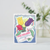Bezoek Holland vintage-Briefkaart Briefkaart (Staand voorkant)