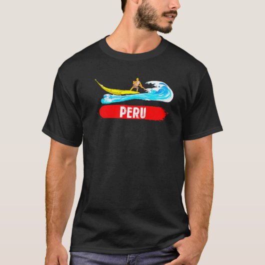 Bezoek Huanchaco Beach Surf Trujillo Peru T-shirt (Voorkant)