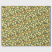 Bezoek Ierse vintage-reis Cadeaupapier (Vlak)