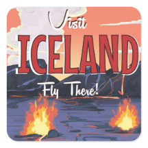 Bezoek IJsland vintage reisposter