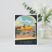 Bezoek in Caïro - Egypte - reizen met Vintage Briefkaart (Staand voorkant)