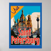 Bezoek in Sint-Petersburg het pleister van Vintage