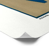 Bezoek India A Street door Moonlight Travel Poster (Hoek)