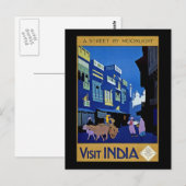 Bezoek India Briefkaart (Voorkant / Achterkant)
