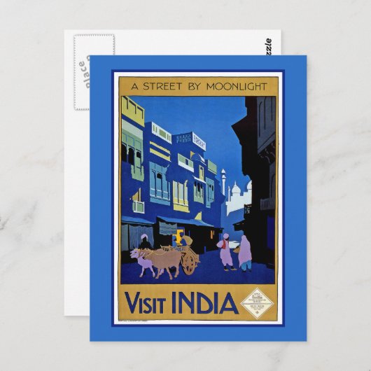 Bezoek India Briefkaart (Voorkant / Achterkant)