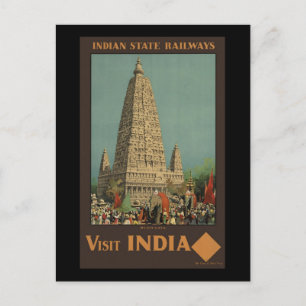 Bezoek India Budh Gaya Briefkaart