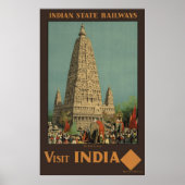 Bezoek India Budh Gaya Poster (Voorkant)