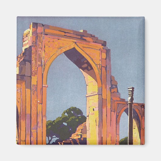 Bezoek India ~ Delhi Magneet (Voorkant)