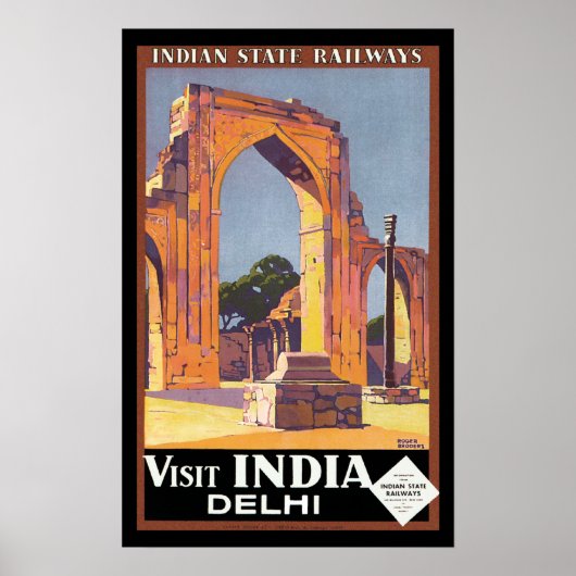 Bezoek India - Delhi Poster (Voorkant)