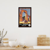 Bezoek India - Delhi Poster (Keuken)